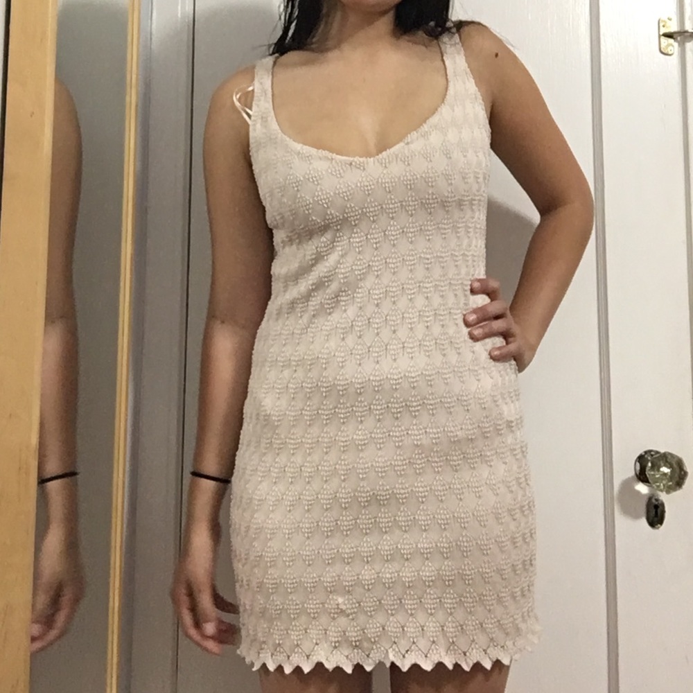 Zara blush pink body con dress